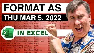 Excel - Mastering Custom Date Formats in Excel: Create Abbreviated Day & Month Formats - Episode 964