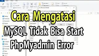 How to Fix MySql Can't Start in Xampp | How to Fix PhpMyadmin Error