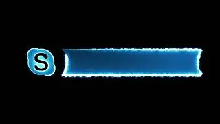 Skype Icon Social Media Notification Neon Effect - Chroma Key - No Copyright