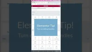 How to Turn on Editing Handles in Elementor