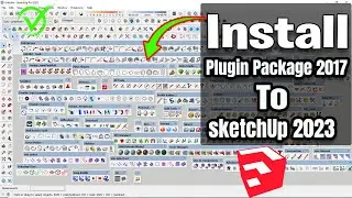 How to install plugin package 2017 to sketchup 2023 | INSTALL EXTENSIONS in SketchUp