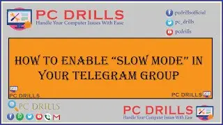 Enabling slow mode on telegram | PC Drills