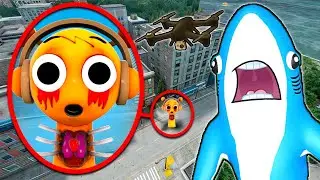 DRONELE IL DISTRUG PE SPRUNKI HORROR CU INIMA SCOASA IN ORAS! DRACULASS VS SPRUNKI ORANGE! *AMUZANT*