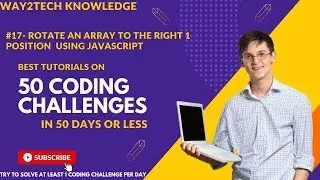 #part17-Rotate an array to the right 1 position using JavaScript |50 CODING CHALLENGES👩‍💻#javascript