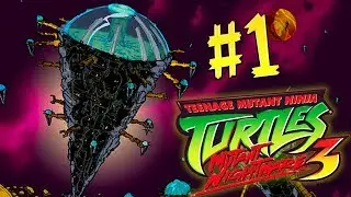 TMNT 3 Mutant Nightmare - 2 Player Walkthrough: Part 1 (Triceratons in the City)