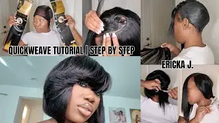 HOW TO DO A QUICKWEAVE IN 2024 | EASY AND DETAILED HIGHLY REQUESTED | FEATHERED BANG BOB