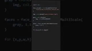 Face Detection in python using cv2 | Python Shorts