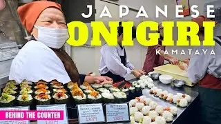 Behind the Counter at a Japanese Onigiri Shop w/ +50 kinds of rice balls