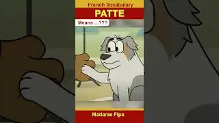 #fvvmini, PATTE means?, FVV French Video Vocabulary Mini video, Boy Girl Dog Cat Mouse Cheese