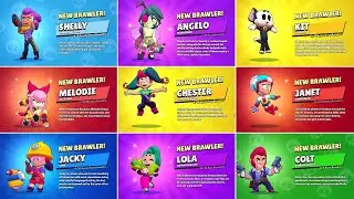 ALL 78 BRAWLER UNLOCK ANIMATIONS | Melodie, Angelo & More ..