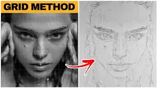 FREE REALISTIC DRAWING COURSE - PART 1- OUTLINES WITH GRID METHOD