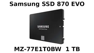 SSD диск Samsung SSD 870 EVO MZ-77E1T0BW 1TB