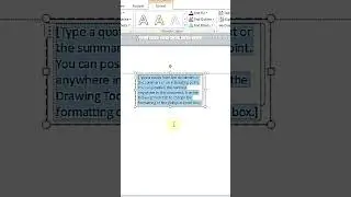 How to create a text box in Microsoft Word 2010