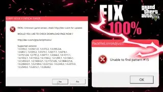 Fix Unable to find Pattern #15 & Script Hook V Critical Error New Update GTA V || GTA 5 2022