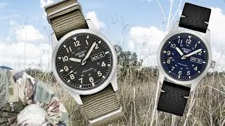 Seiko 5 Military Watches with Hand Winding and Hacking - 40mm Cases