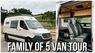 144 Sprinter Van Tour for a Family of FIVE | Adventure Wagon Build