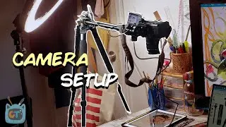 Budget Overhead Camera Setup for drawing & tech videos | Abithid Horizontal Mount Tripod Review