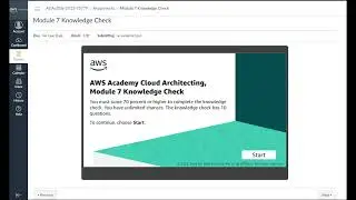 Module 7 Knowledge Check | AWS Academy Cloud Architecting | Connecting Networks