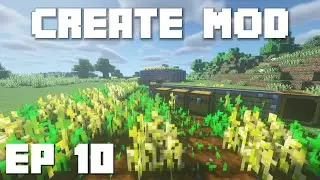 Minecraft Create Mod Tutorial - Mechanical Harvester Farm Ep 10