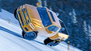 Extreme Rollover Crashes Down Ski Slope - BeamNG.drive