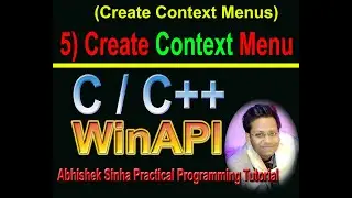 #5 Create Context Menu in WinAPI |in C,C++|in Hindi|by Abhishek Sinha