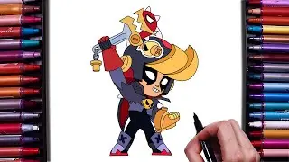 How to Draw Crime Fixer Bibi From Brawl stars | Bibi New Skin | How to Draw Brawl Stars