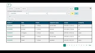 Demo: ServicePortal custom list with pagination and filter