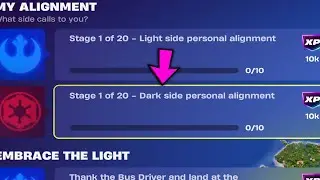 Stage 1 of 20 - Dark side personal alignment - Fortnite Alignment Quests