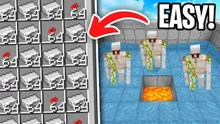 Easiest 1.21 AUTO Iron Farm in Minecraft Bedrock Edition!