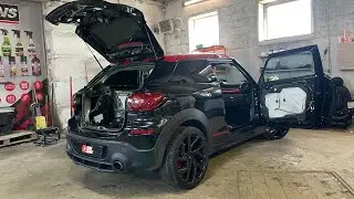 Разобрал Mini Cooper Paceman John Works. Шумоизоляция. Часть 1.