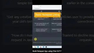 Build Notepad app using ChatGPT 