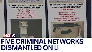 Suffolk County gun and drug trafficking bust dismantles five criminal networks