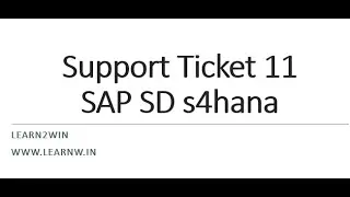 sap Support Ticket SAP SD | sap support project activities | sap support consultant | sap support