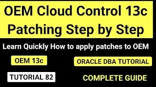 OEM Cloud Control 13c Patching Step by Step || OEM Release Update 10 || OEM  Patching Steps