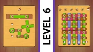 Wood Nuts & Bolts Puzzle 🔰 Level 6 🔰