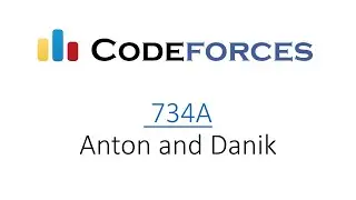 Codeforces: 734A - Anton and Danik