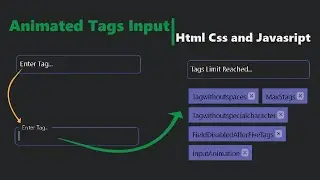 create tags input in html css and javascript | css input field animation