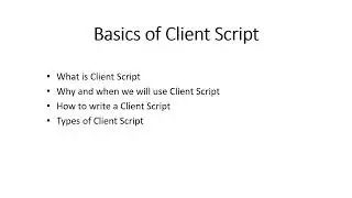 Basic of Client Script in ServiceNow