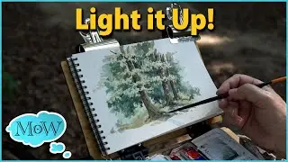 Let's Flip on The Light Switch! Bright Foliage Over Dark Backgrounds en Plein Air.