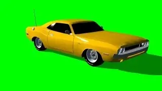 1970 Dodge Challenger 3D Model - green screen - free use