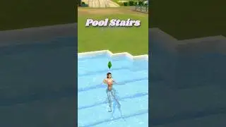 Base Game Pool Stairs | Sims 4 | No CC | Build Tips #sims4 #shortswithcamilla