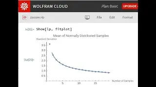 Wolfram/Mathematica Study of Stand. Dev. Scaling with Sample Number, Z scores, Confidence Intervals