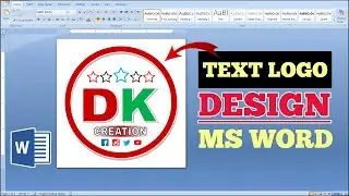 MS Word Text Logo Design Full Tutorial | How to Make Text Logo in MS Word