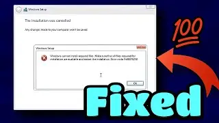 Fix the installation was cancelled and Windows cannot install required files Error Code 0x8007025D