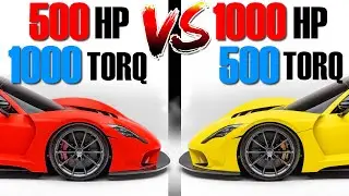 Whos faster? Explained and Simulated - Horsepower vs Torque