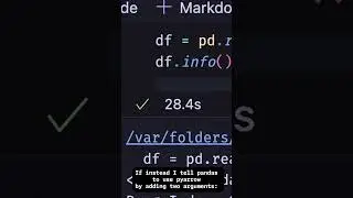 Pandas read_csv() 5x faster with pyarrow!