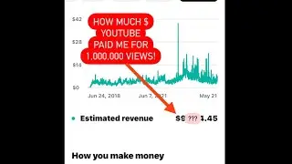 HOW MUCH MONEY YOUTUBE PAID ME FOR 1,000,000 VIEWS!!!!