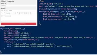 56.  Create Edit Category Page Using PHP & MySQL