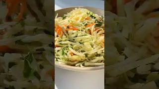 Get Healthy with this 5 Ingredient Cabbage Slaw 😍 #coleslaw #cabbage #shorts