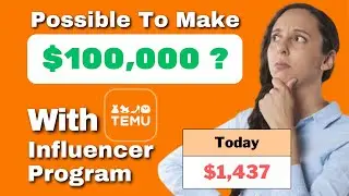 Temu Influencer Program | Affiliate Marketing | Make Money Online